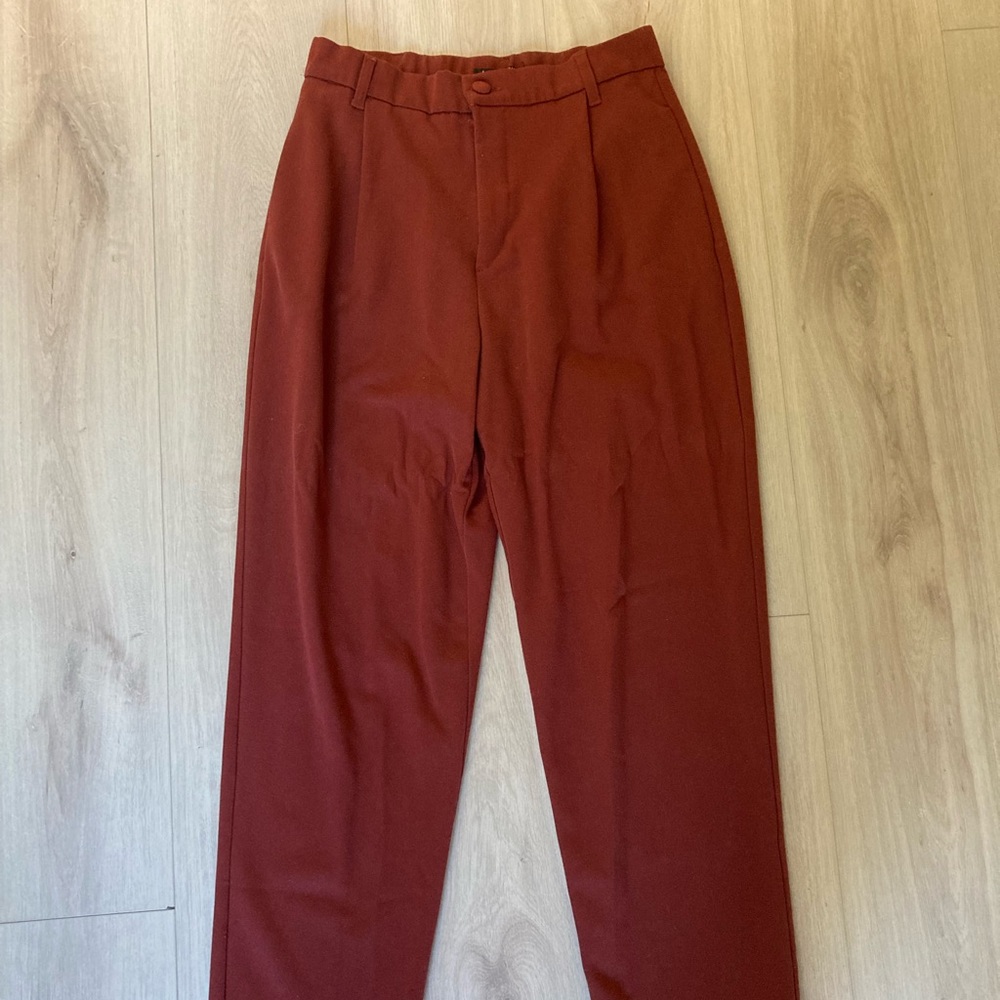 Zara TRF maroon trousers size S
